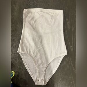 White Ribbed women’s One Piece